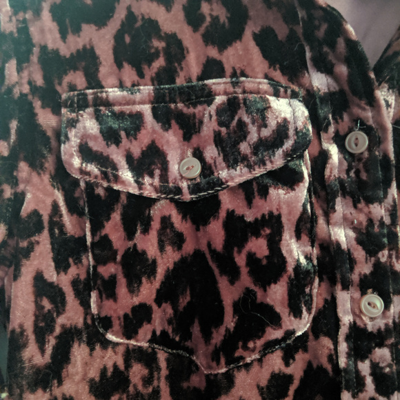J. Crew | Petite Shirt in Drapey Velvet Leopard - Picture 7 of 8